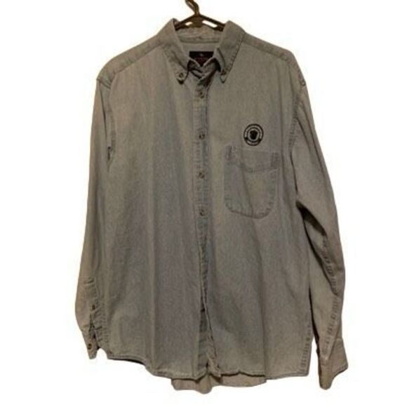 Oak Hill 85th PGA Championship Size M Denim Look Long Sleeved Button Shirt - Picture 1 of 2